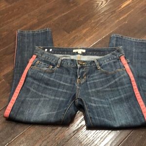 CAbi Size 2 Red Retro Cropped Jeans